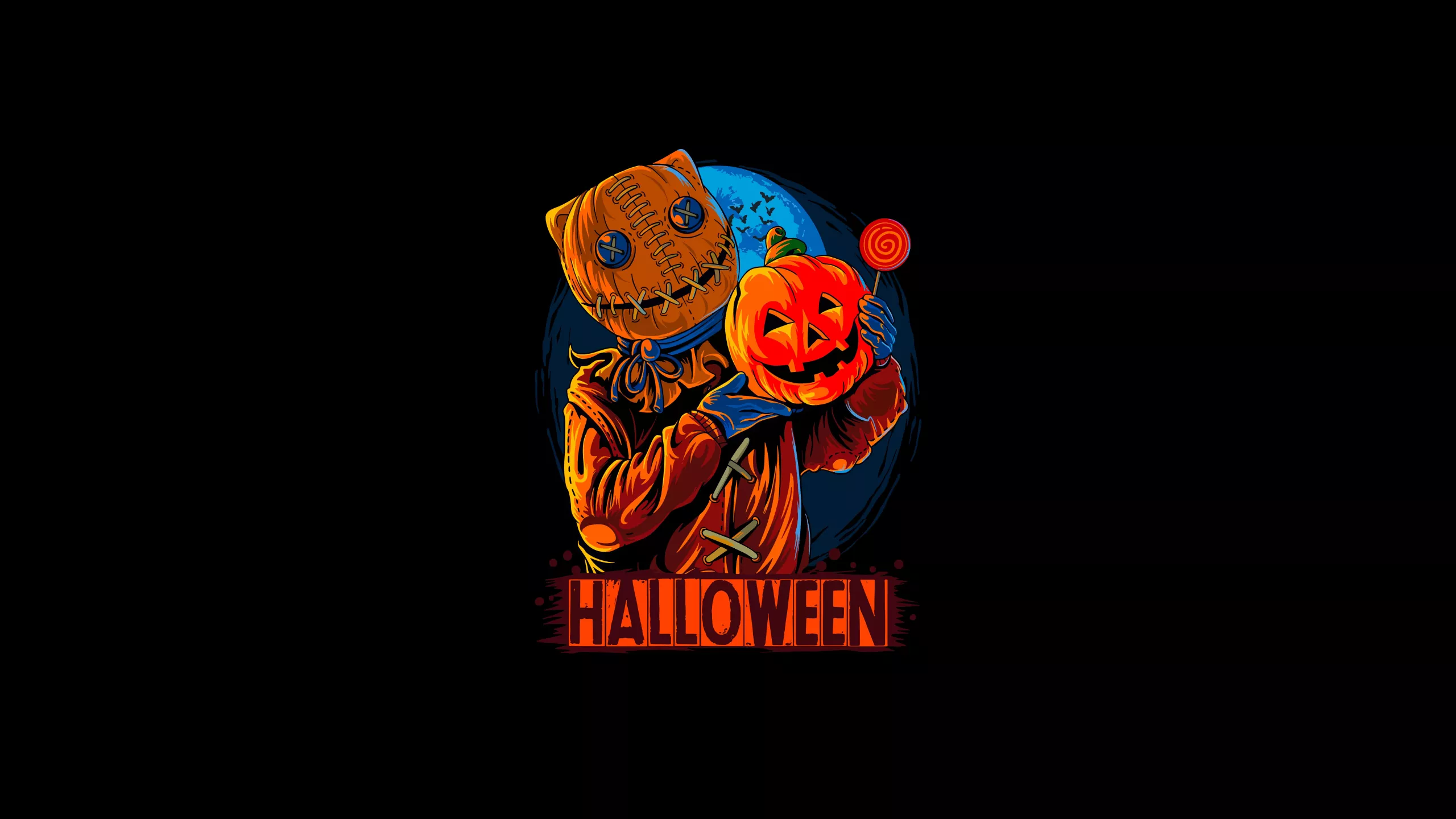 Halloween scarecrow Wallpaper 4K, Scary