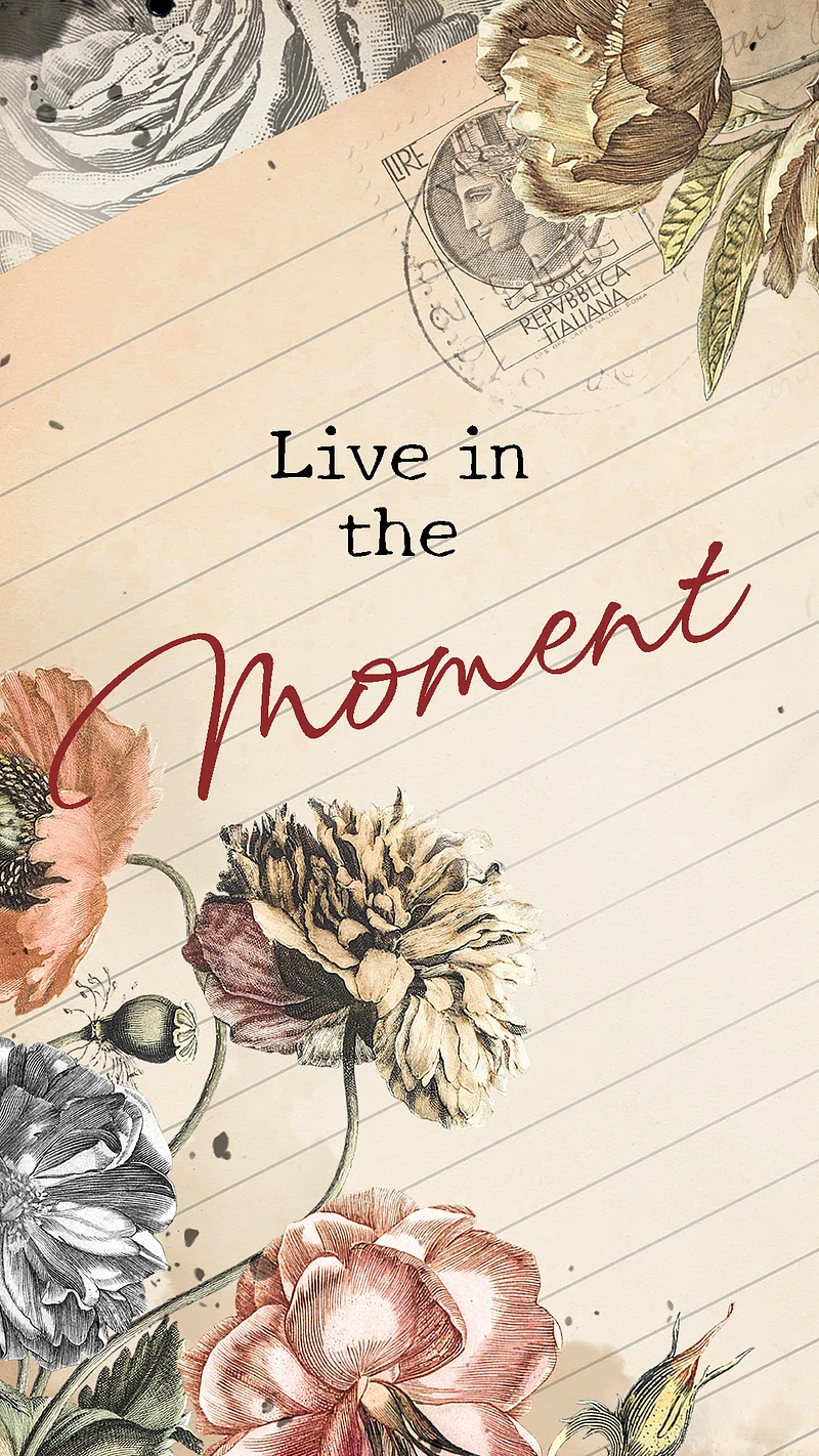 Vintage collage iPhone wallpaper