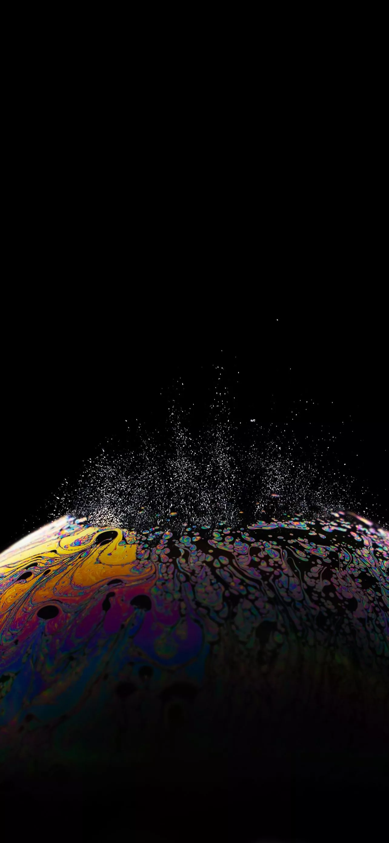 Soap Bubble Wallpaper 4K, Burst, Black