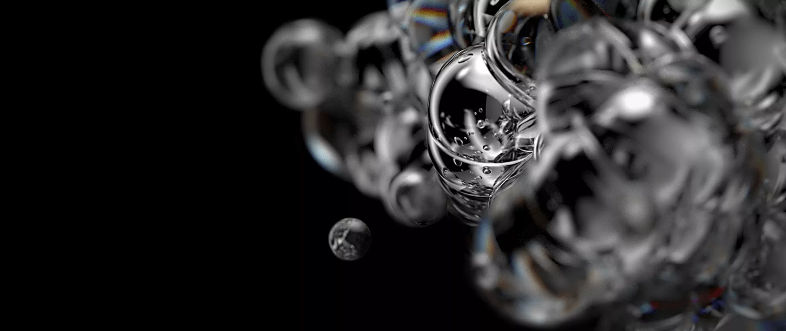 Bubbles Wallpaper 4K, AMOLED, Liquid