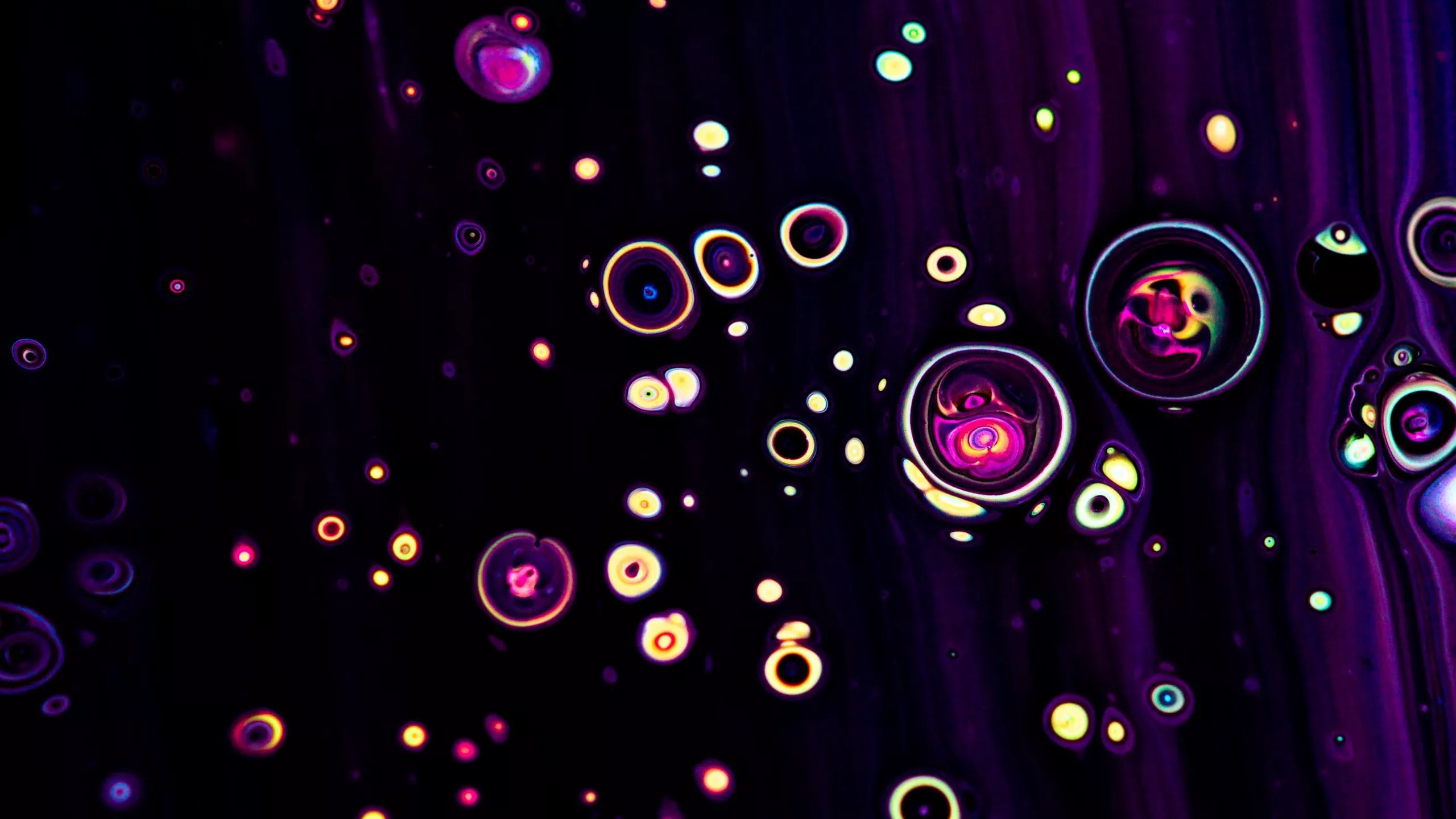 Black Purple Paint Liquid Bubbles HD