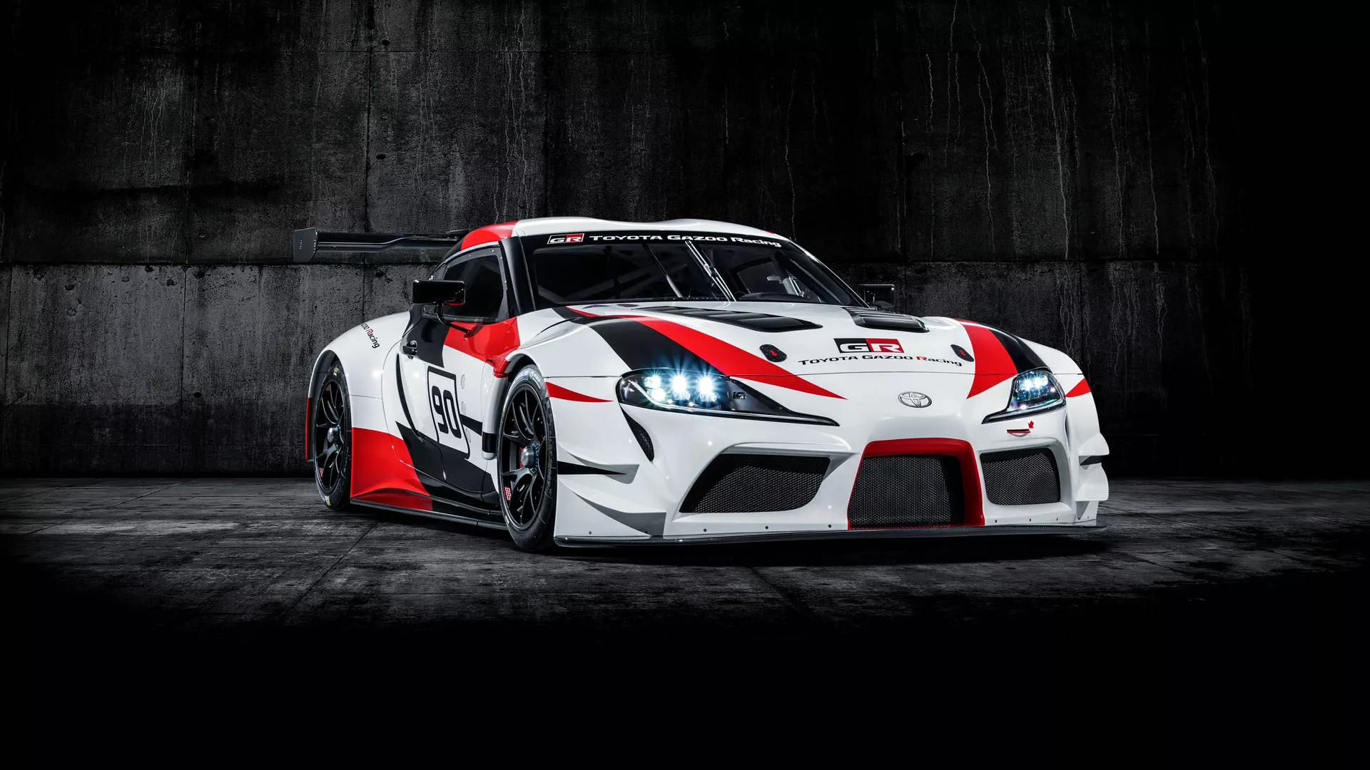 White Toyota Supra Racing Car Wallpaper