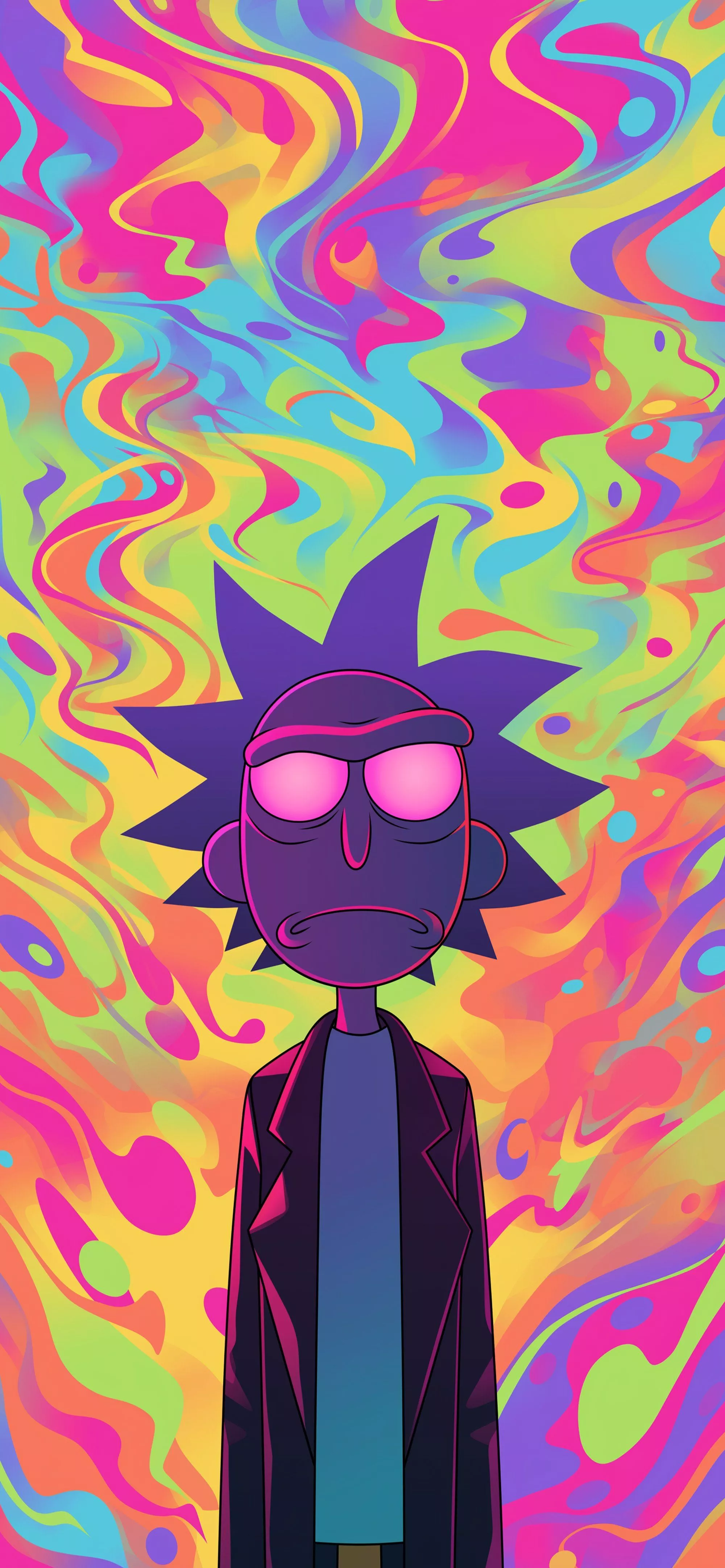 Rick Colorful Trippy Wallpaper