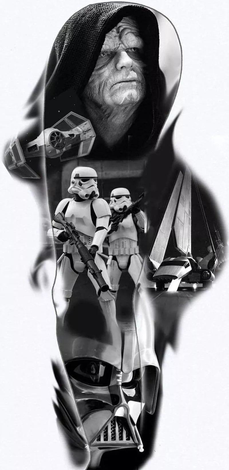 Star wars, black and white, darth vader
