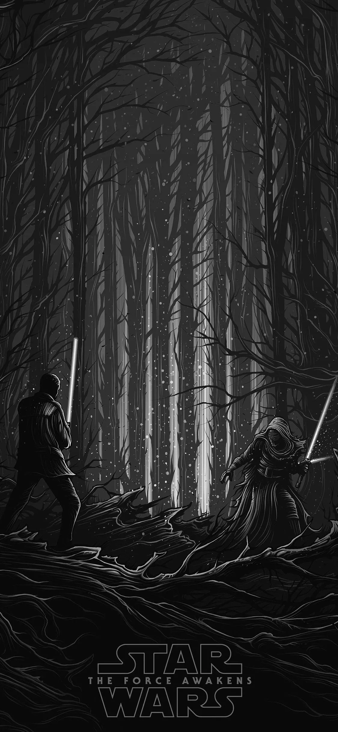 Starwars Illustration Bw Dark Art