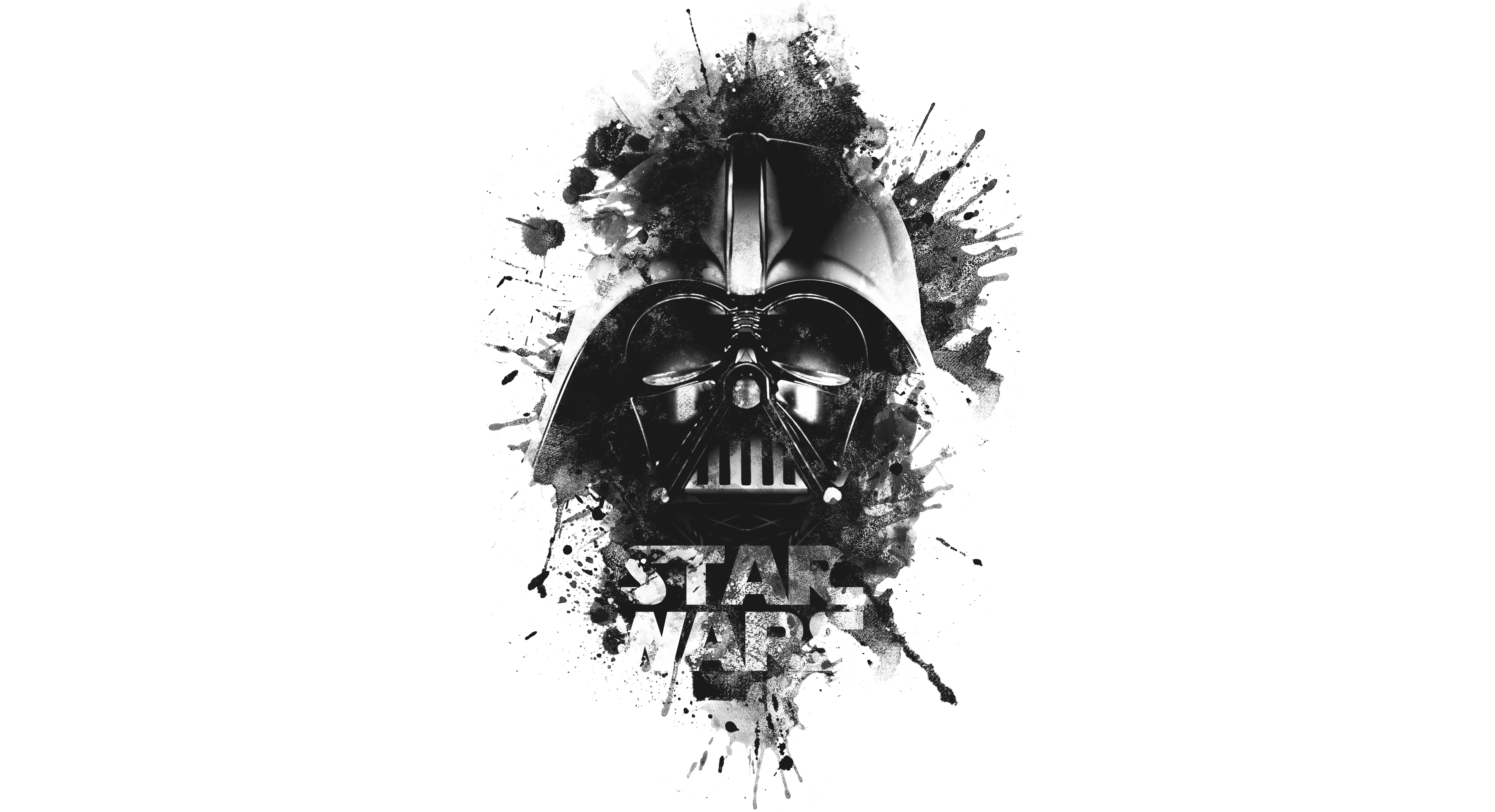 Wallpaper Darth Vader, logo, black