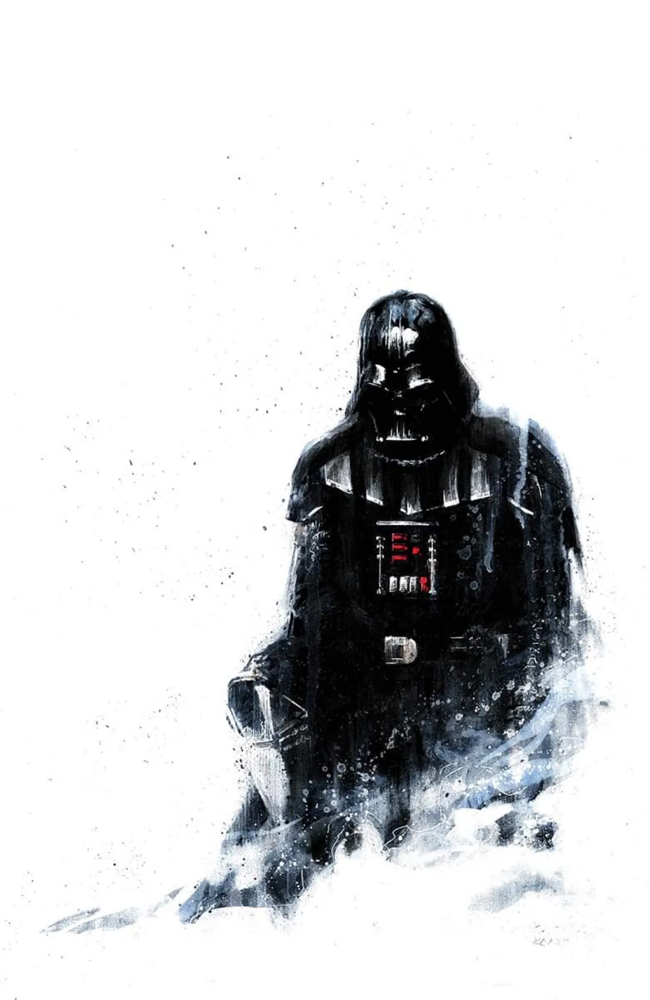 STAR WARS DARTH VADER BLACK WHITE & RED