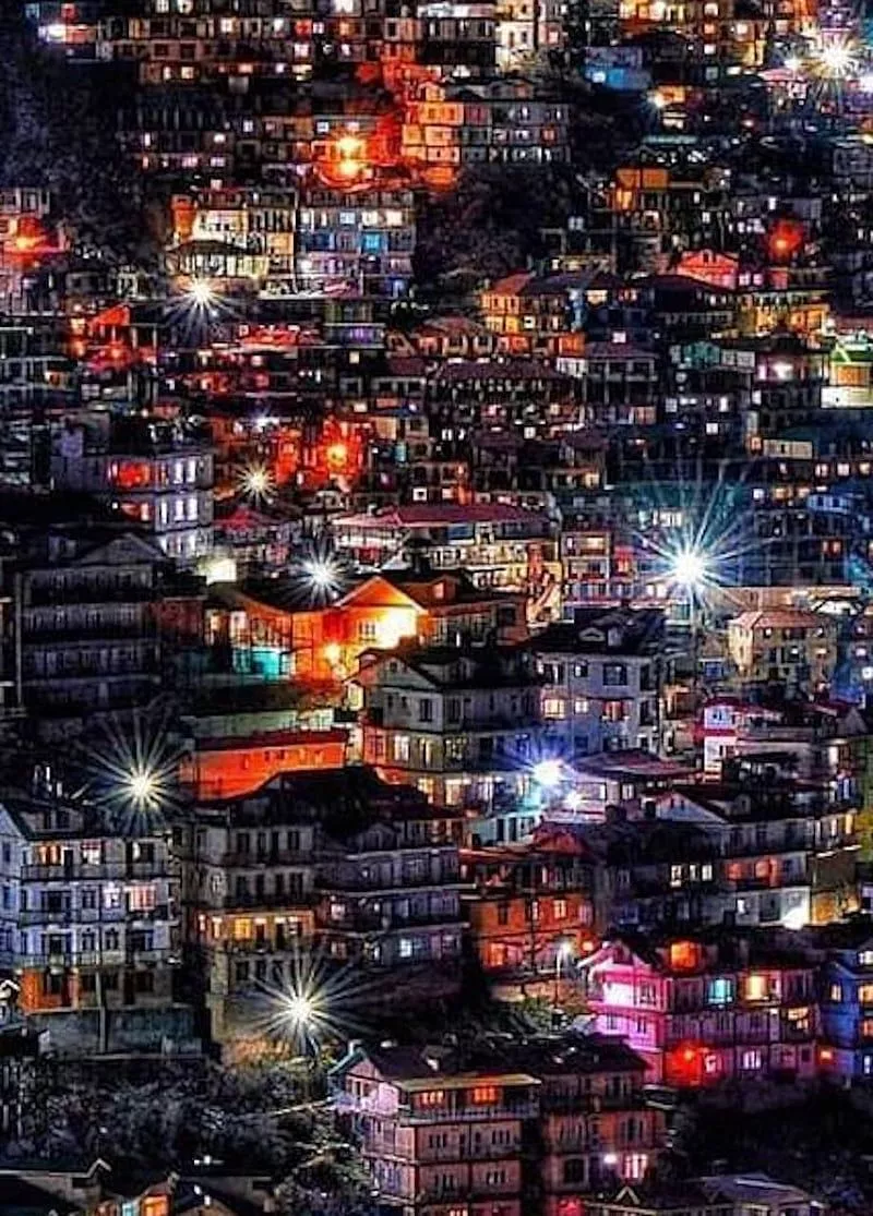 City, india, night, HD phone wallpaper