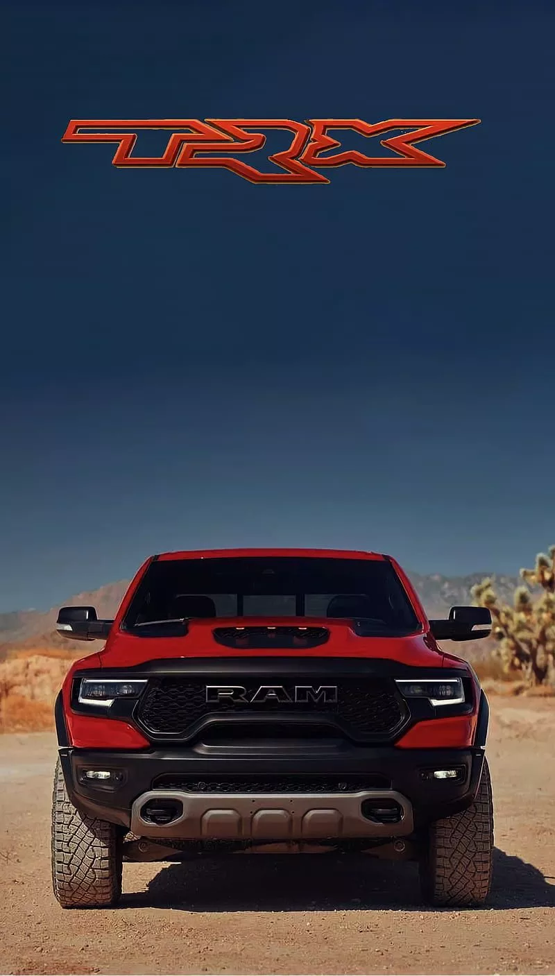 RAM TRX, red, cars, dodge, supercharger, car, muscle, truck, trucks, HD phone wallpaper