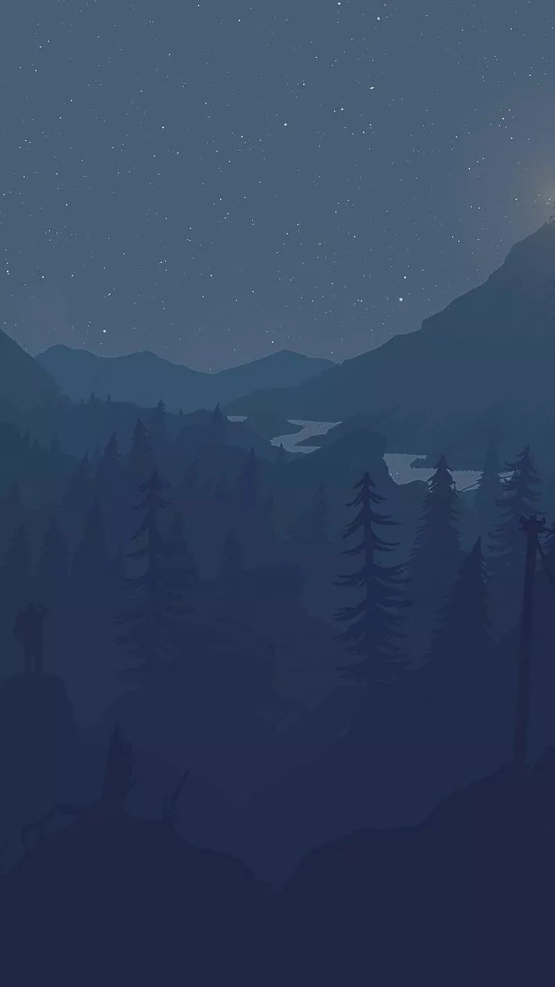 Firewatch, minimal, forest, minimalism, nature, tower, HD phone wallpaper