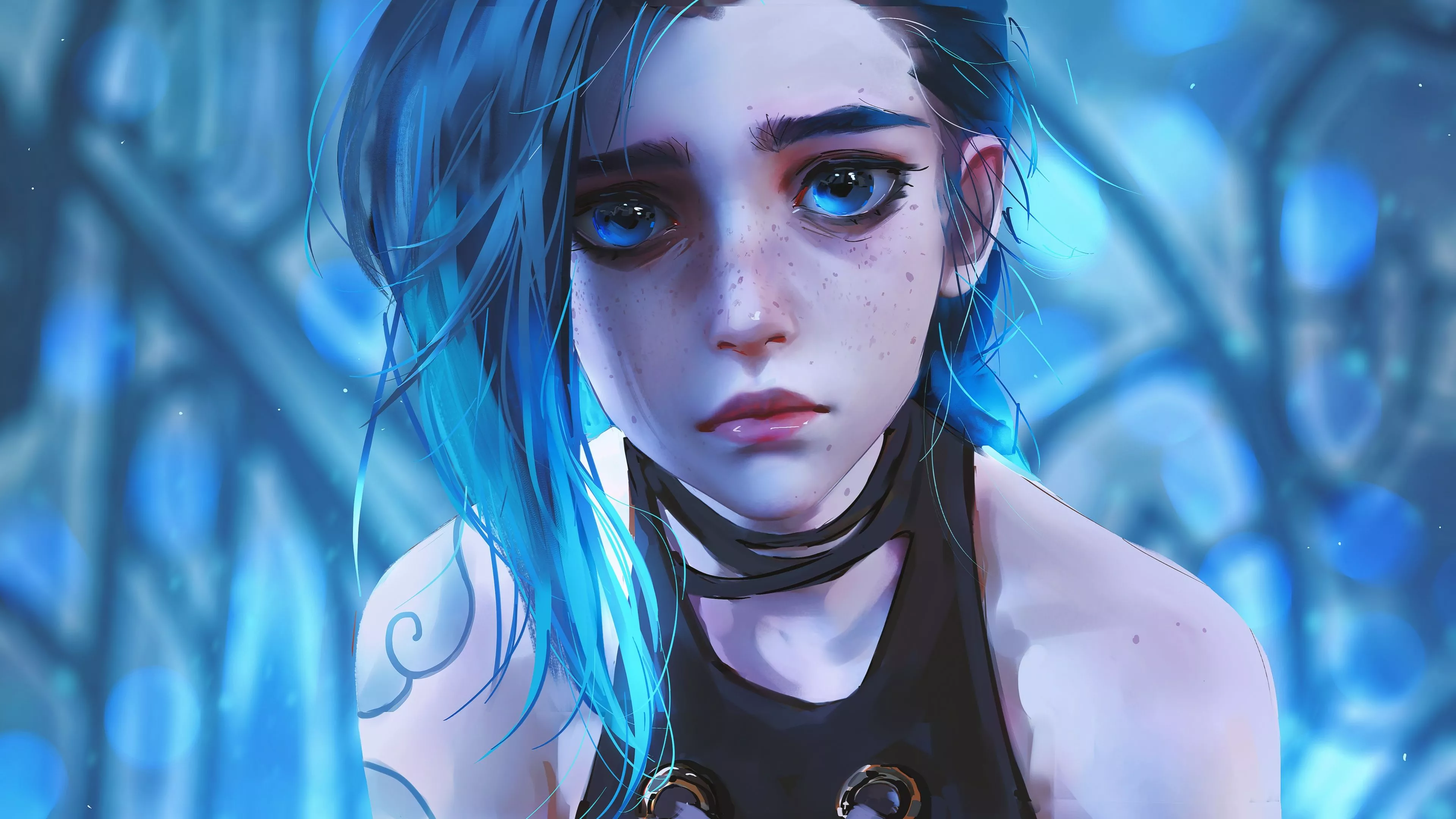 Jinx Wallpaper 4K, Sad, 5K