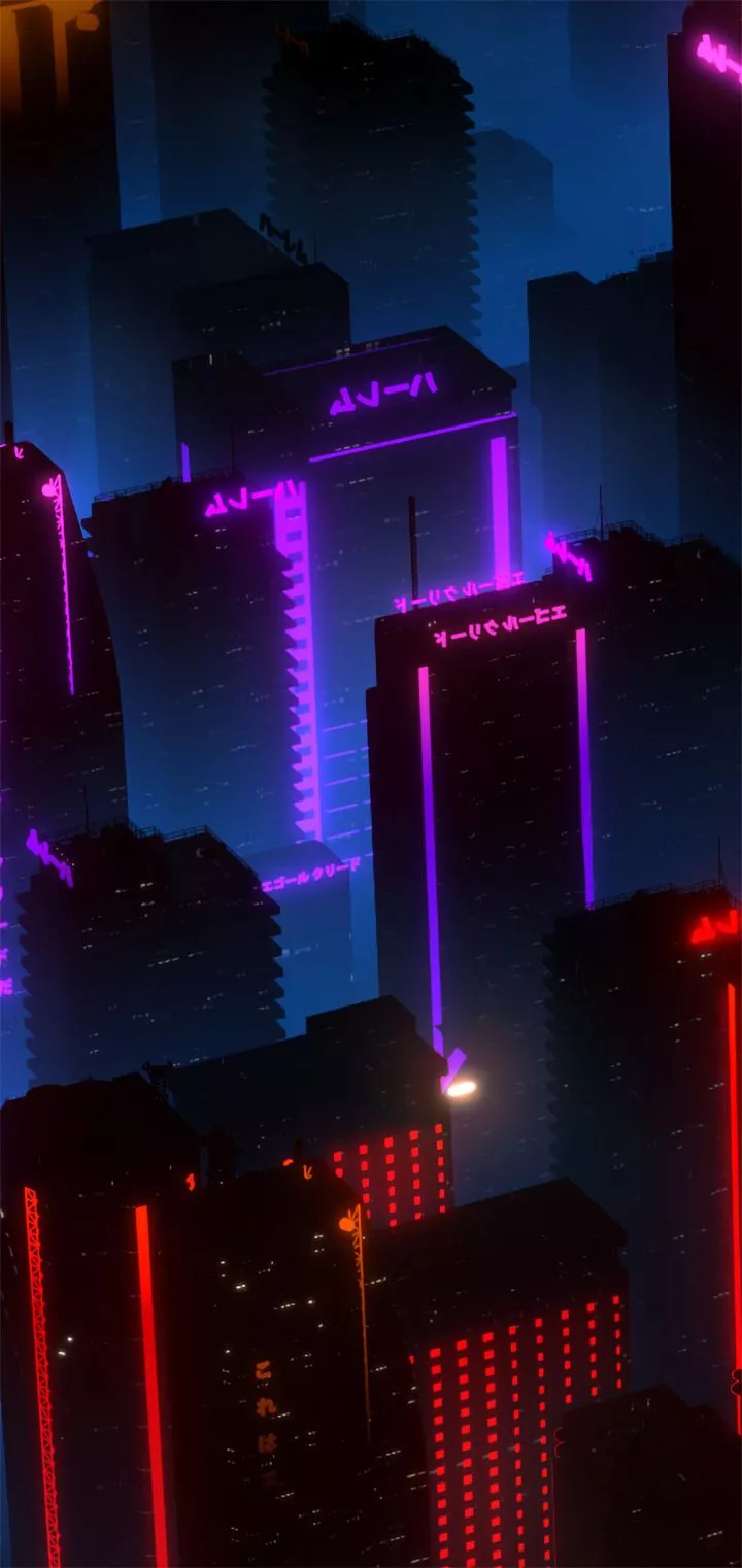 NEON CITY PHONE WALLPAPER