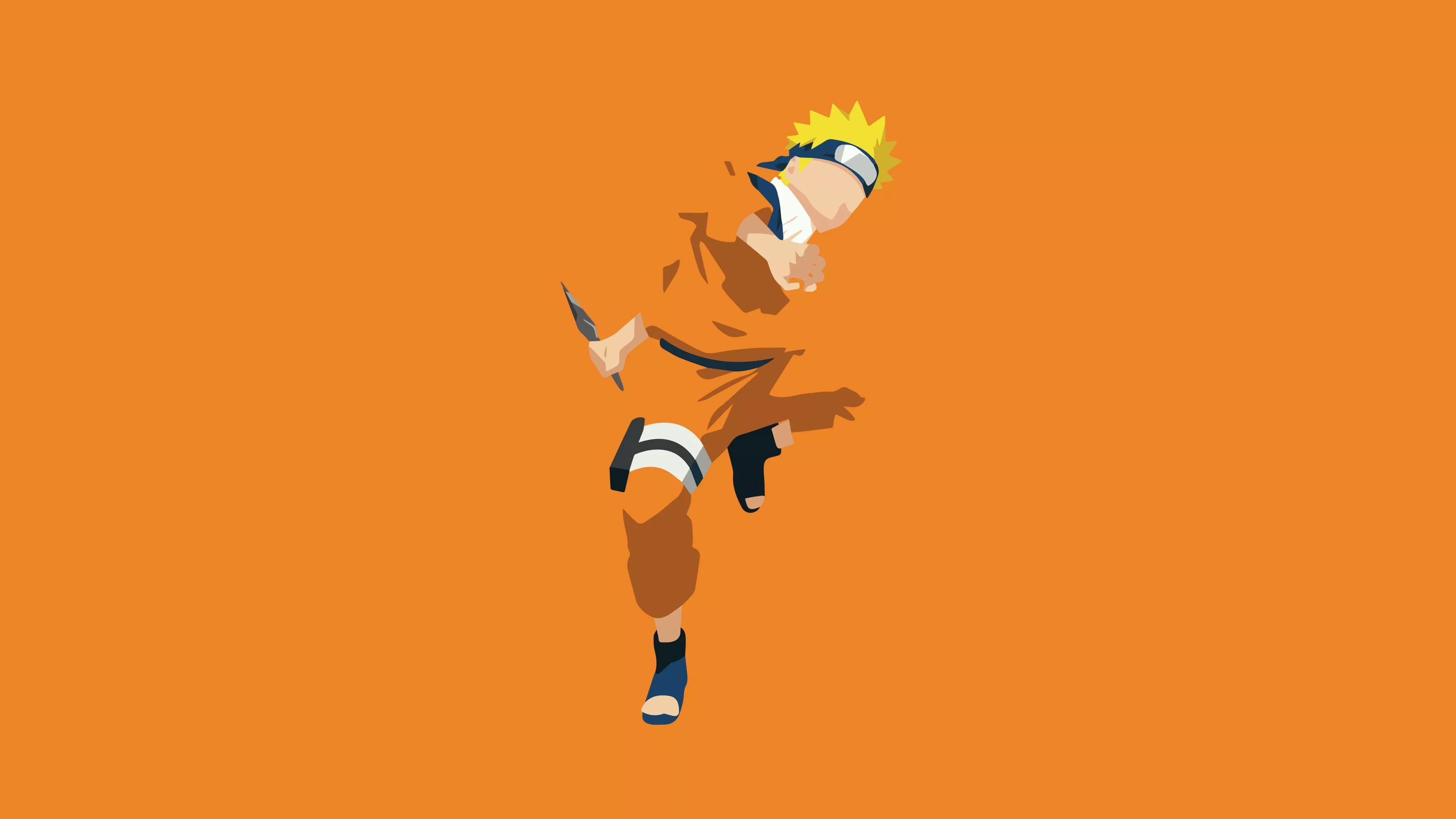 Naruto Uzumaki Wallpaper 4K, Minimalist