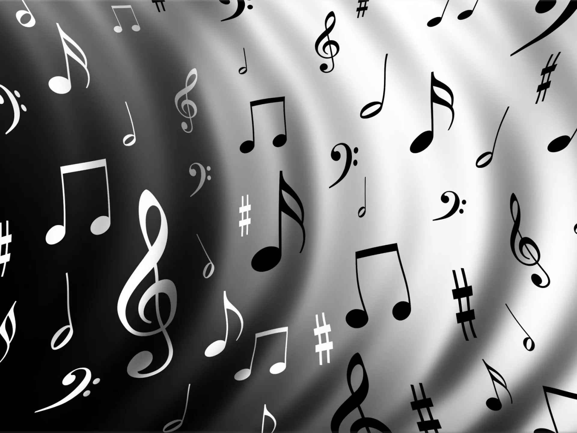 Melodic Waves: HD Wallpaper of Musical