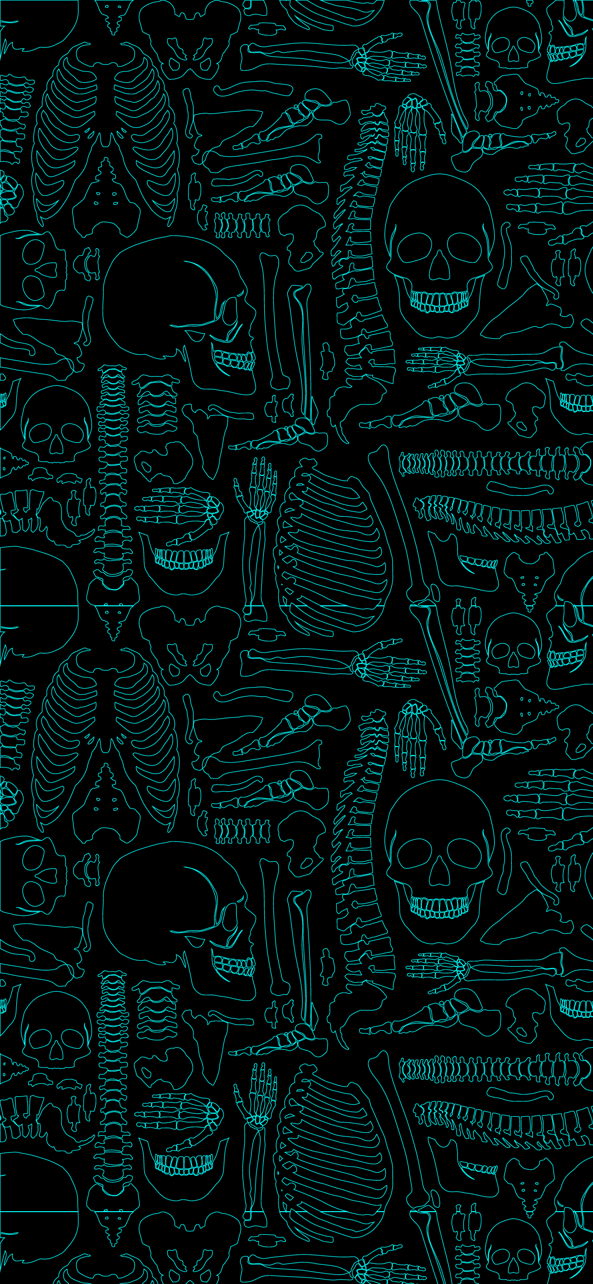 Amoled wallpaper skeleton