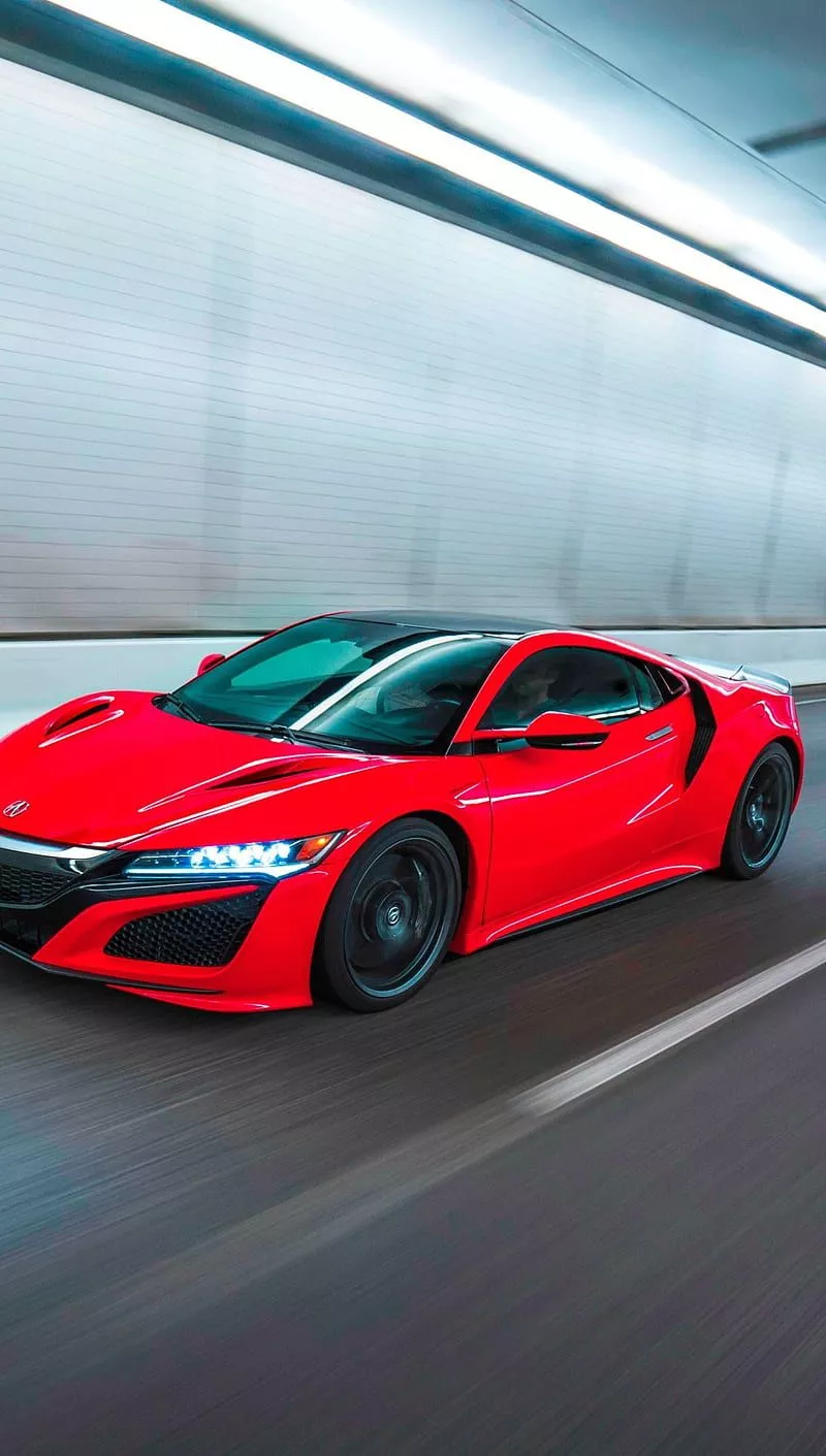 Acura NSX, acura, car, red, road, HD