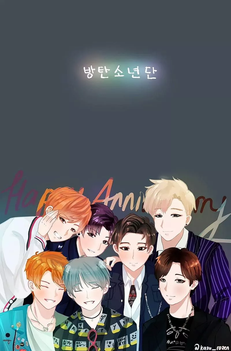 BTS Group, anime, bts, cute, tiktok, HD