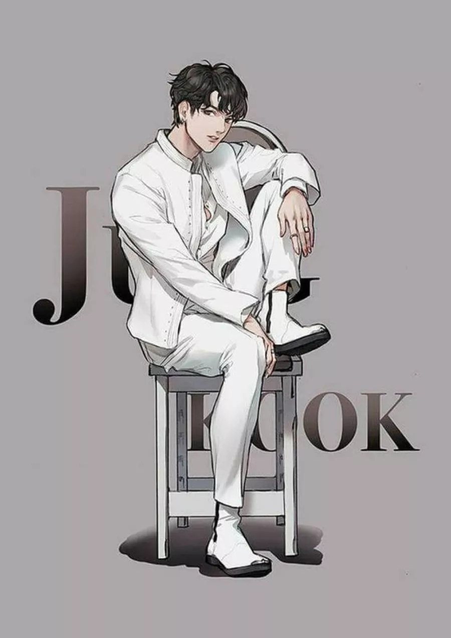 Anime Jungkook White Aesthetic Phone