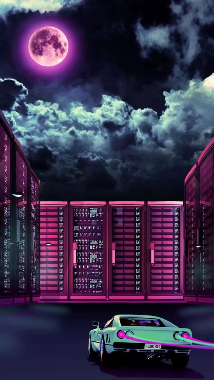 Vintage iPhone Showcasing Classic Car