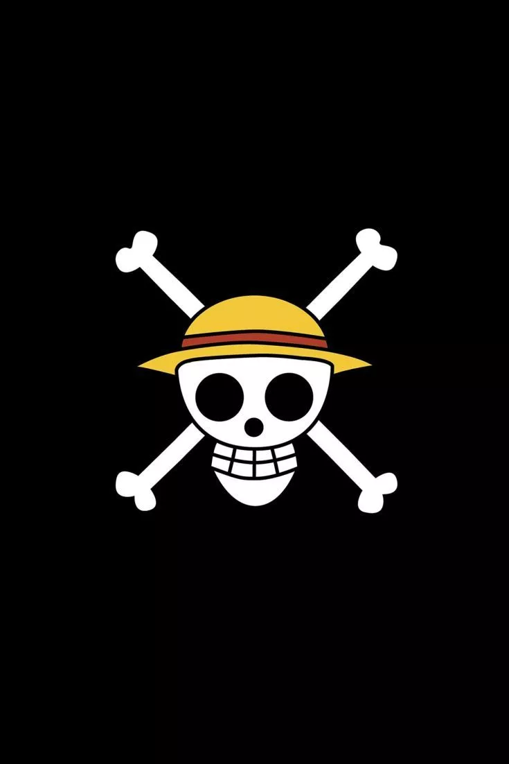 Minimal Skull and Cross Bones Wallpaper