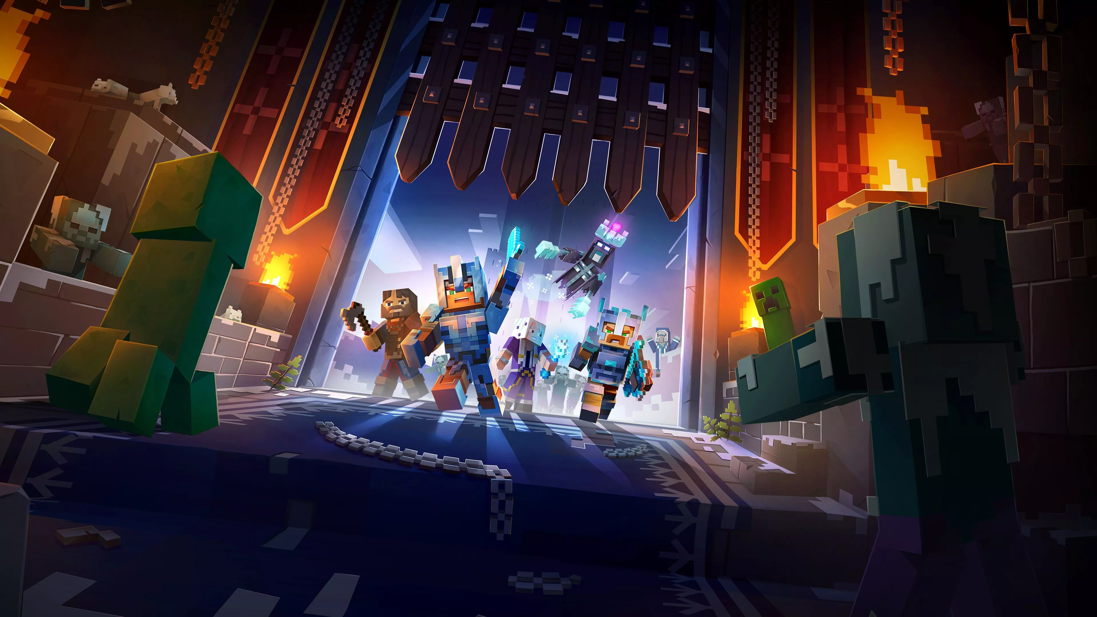 Video Game Minecraft: Dungeons 4k Ultra
