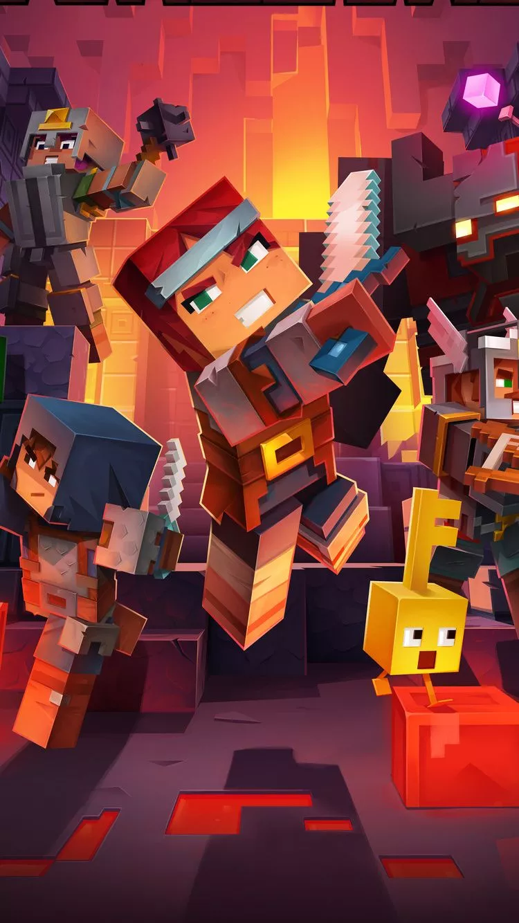 Minecraft Dungeons 5k iPhone 6