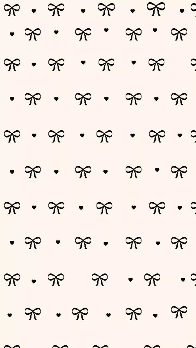 coquette bows and hearts wallpaper