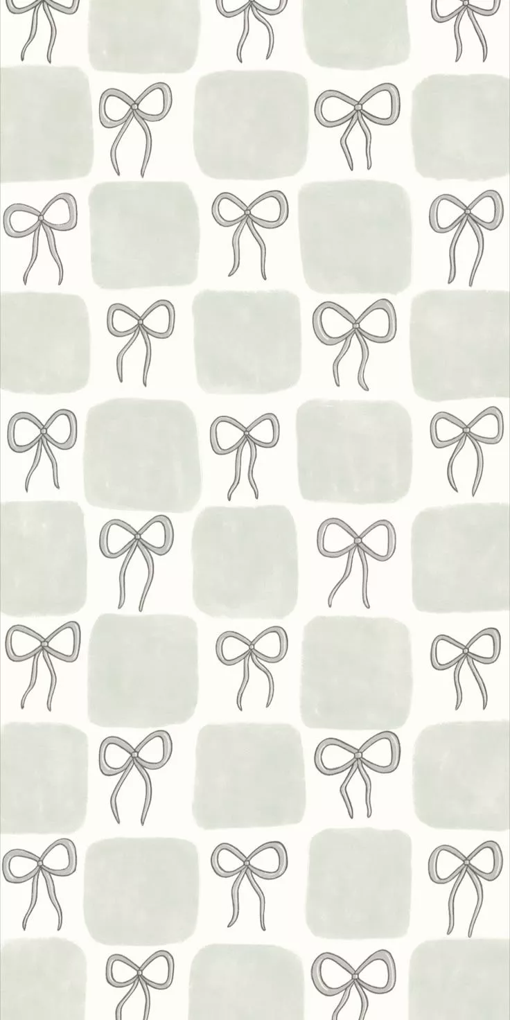 Green Bows Wallpaper, Checkered Pattern Wallpaper, Green Coquette Wallpaper, Coquette Bows, Kawaii
