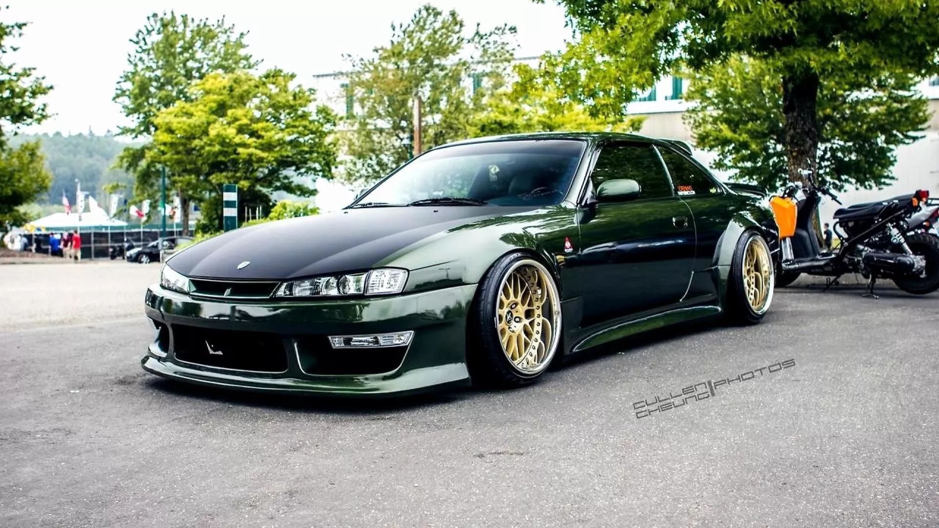 Green JDM Nissan 200SX S14 Car HD JDM