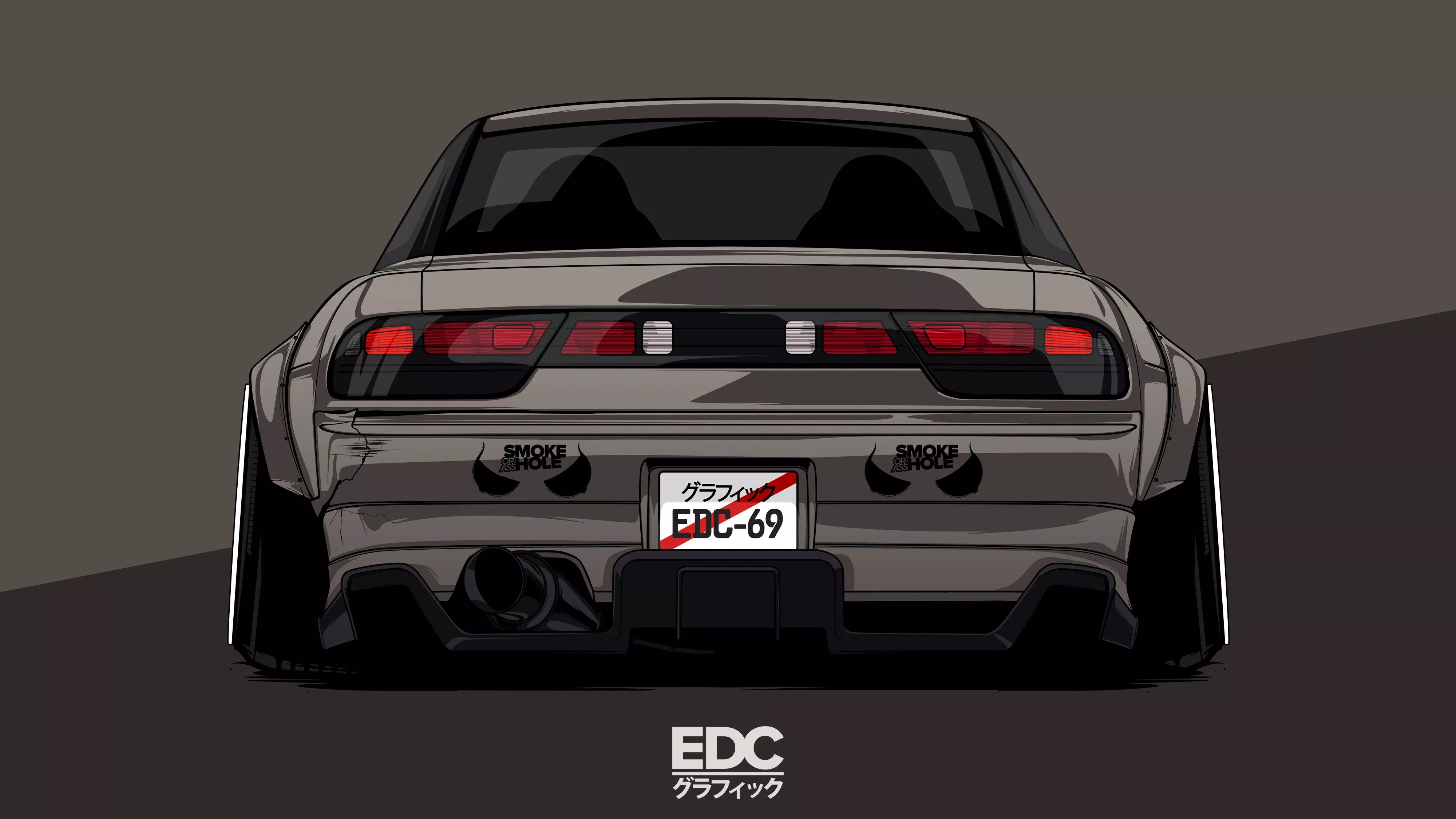 4K, Nissan, digital art, simple