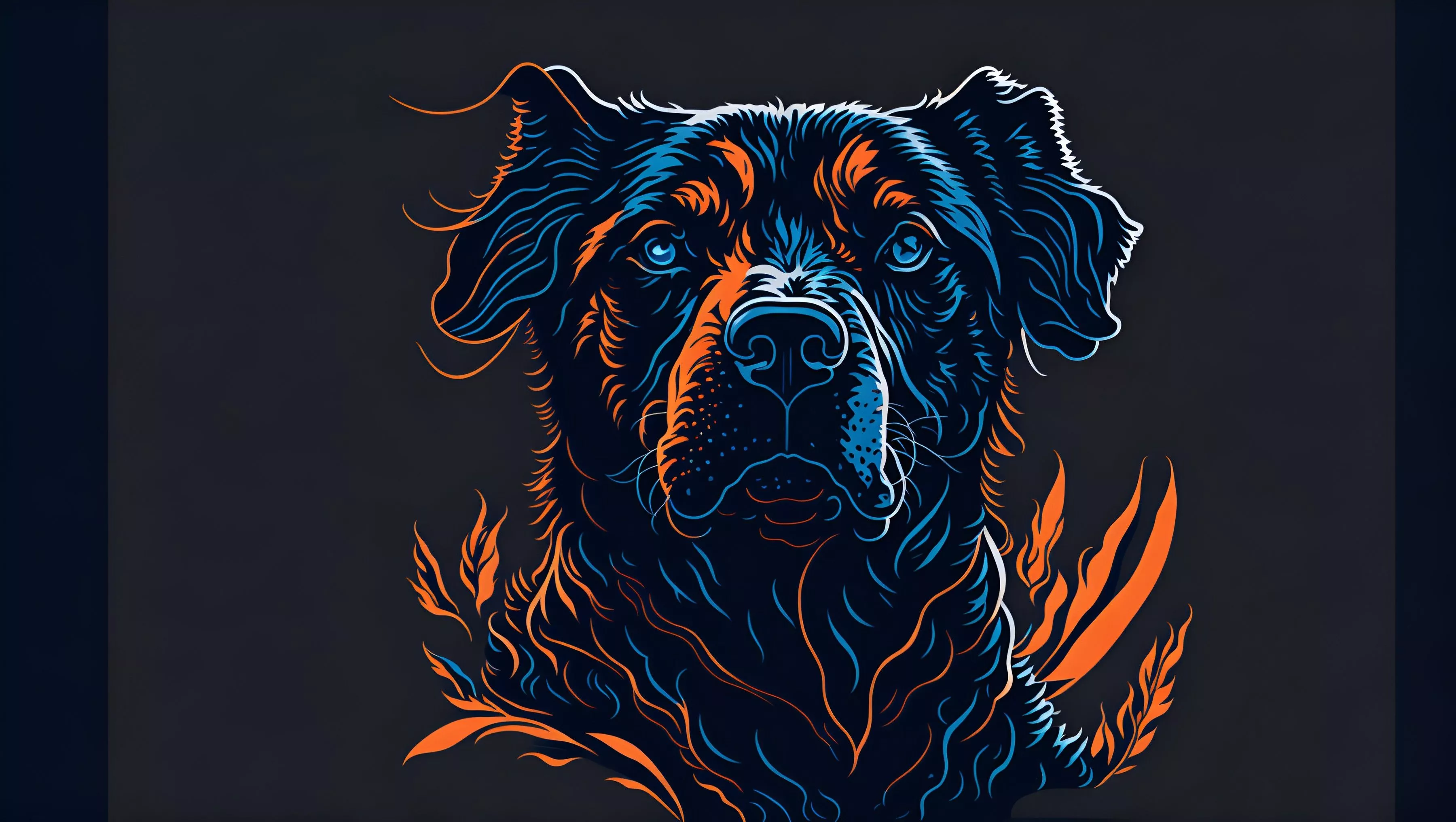 AI Majestic Dog Art Wallpaper, HD