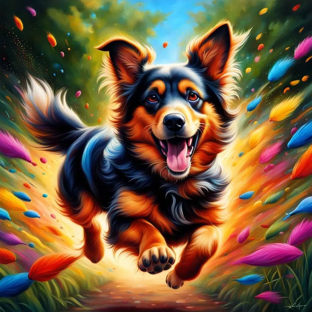 A Dog Running Dog Running