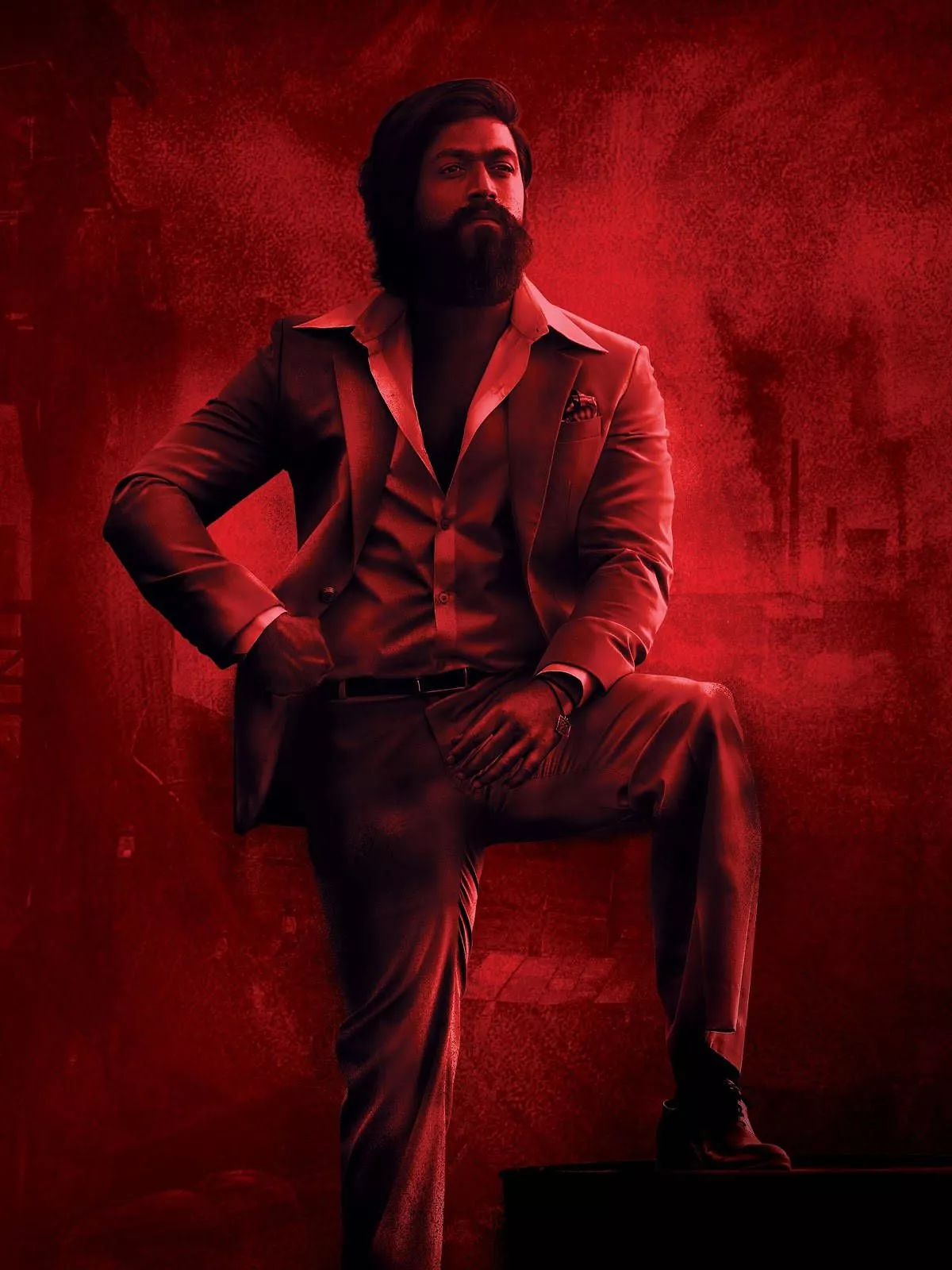 Download free Kgf Rocky Bhai In Red