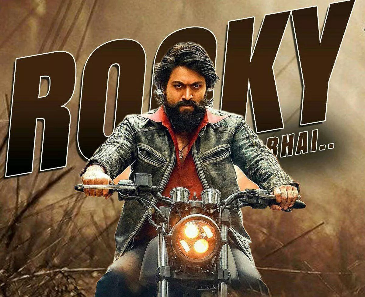 Kgf Rocky Bhai Riding Motorcycle