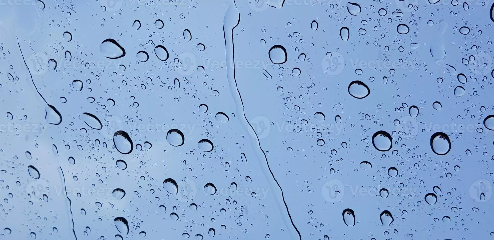 Water droplets perspective through
