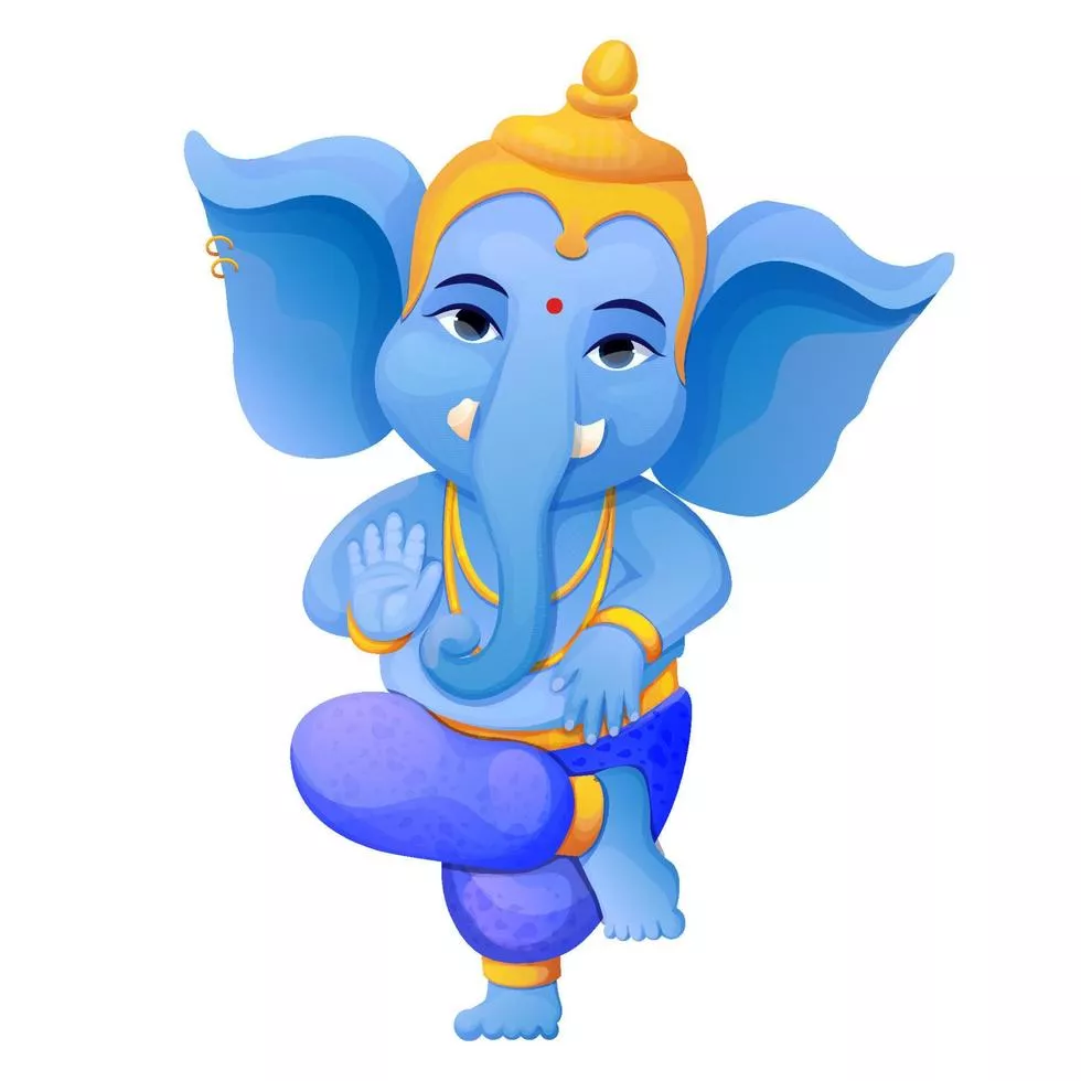Ganesha Cartoon Vector Art, Icon