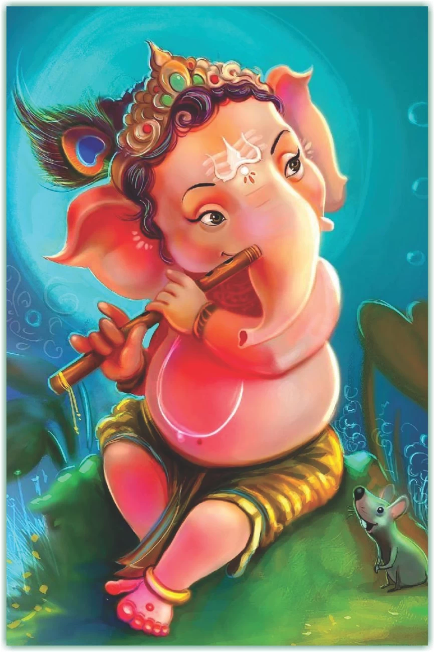 Sweet ganesha image, Wall Poster