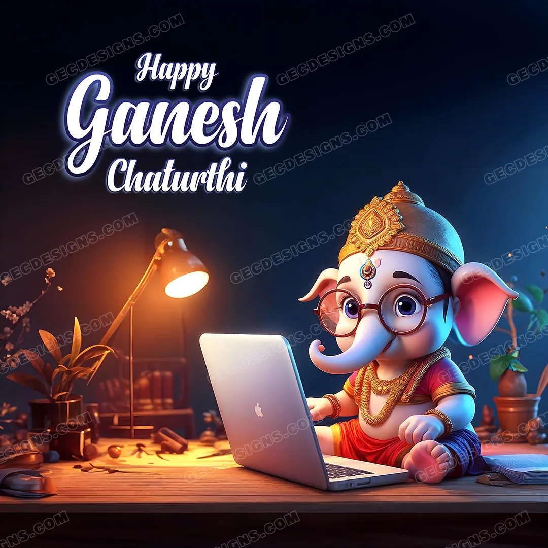 Happy Ganesh Chaturthi image, cute
