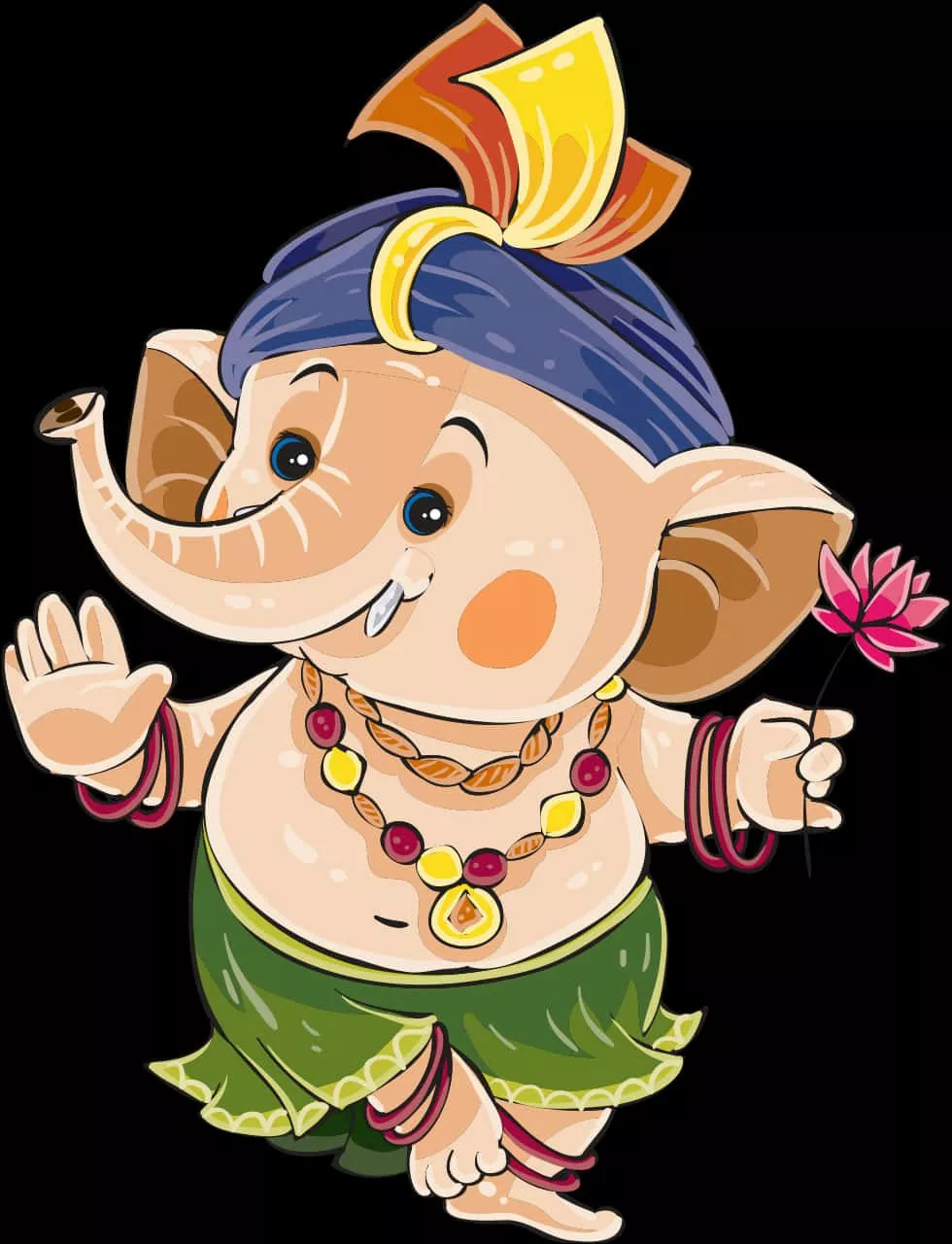 Download Cartoon Lord Ganesha Holding