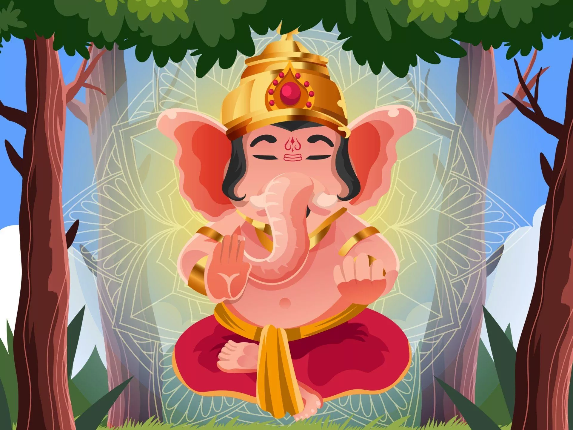 Ganesh Religious Hinduism HD Wallpaper