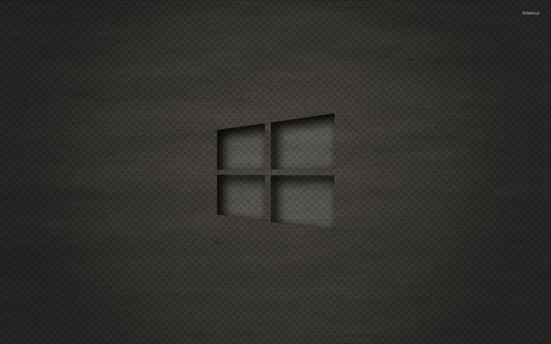 Windows 10 transparent logo on black
