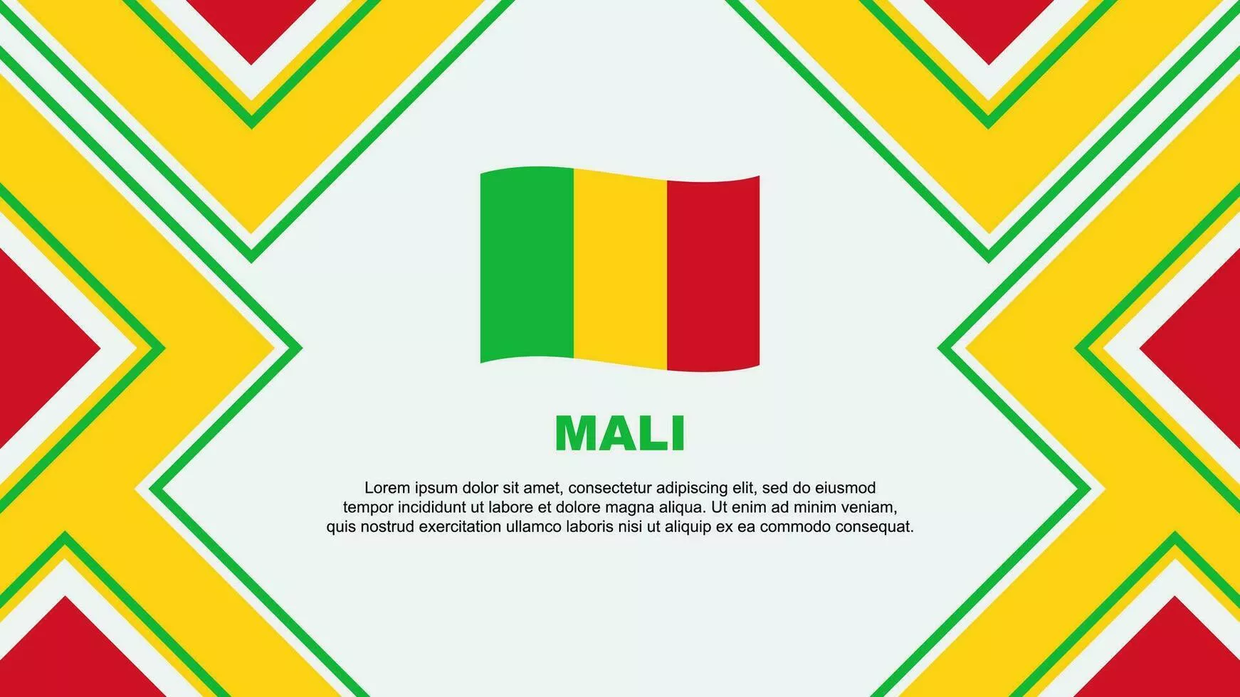 Mali Flag Abstract Background Design