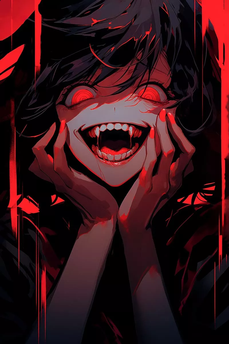 red, anime, HD phone wallpaper