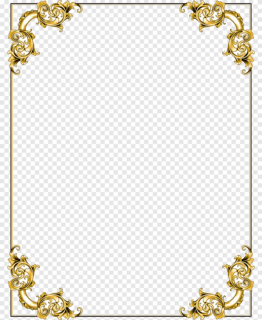 Gold floral boarder illustration, frame