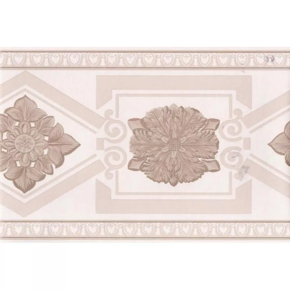 Cream Gold Elegant Molding Wallpaper Border