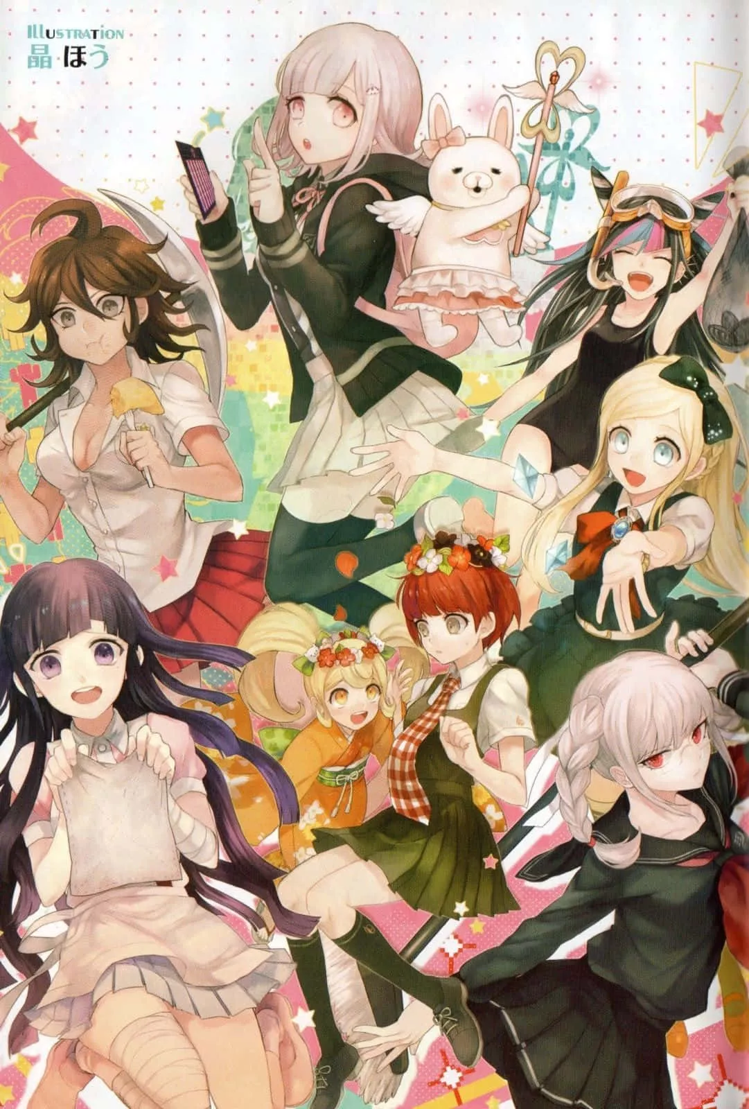 Download Danganronpa 2 Goodbye Despair Girl Characters Phone Wallpaper