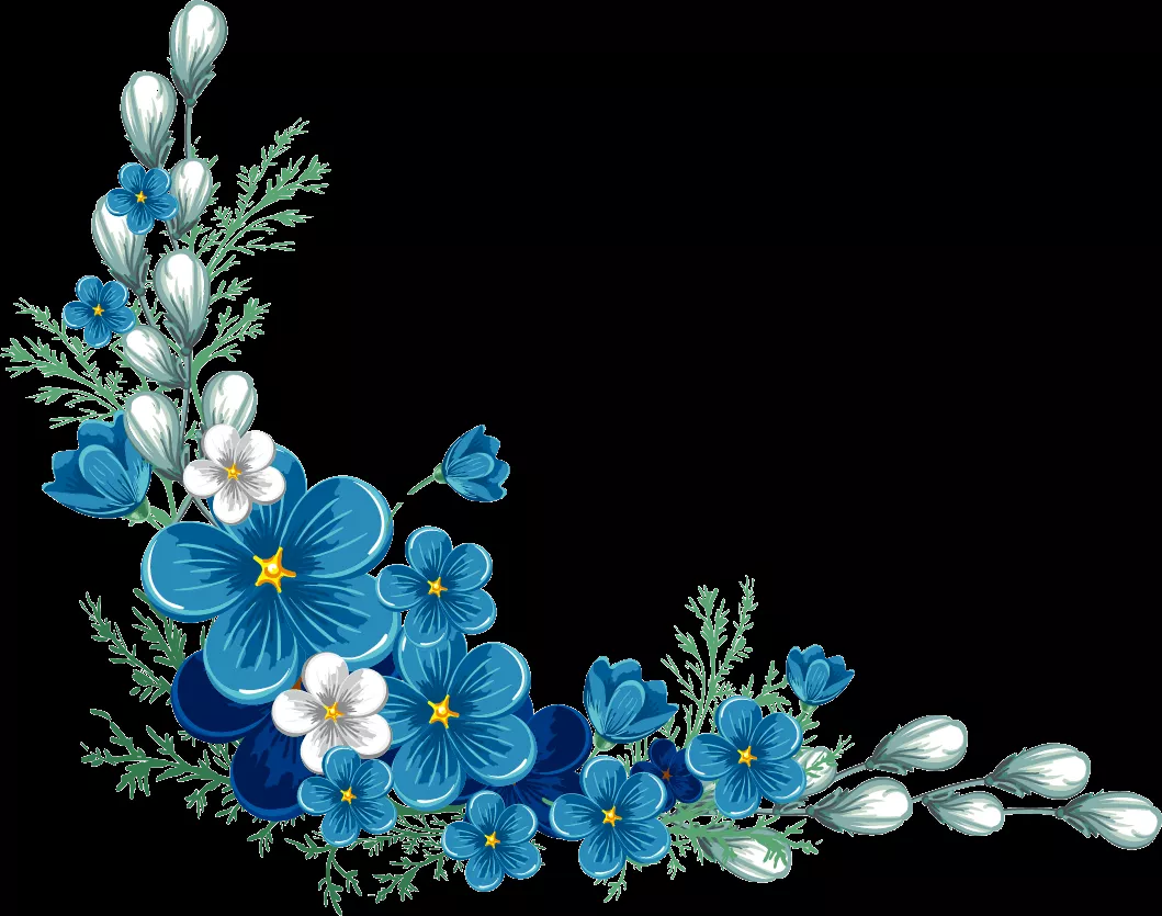 Download Elegant Blue Floral Design