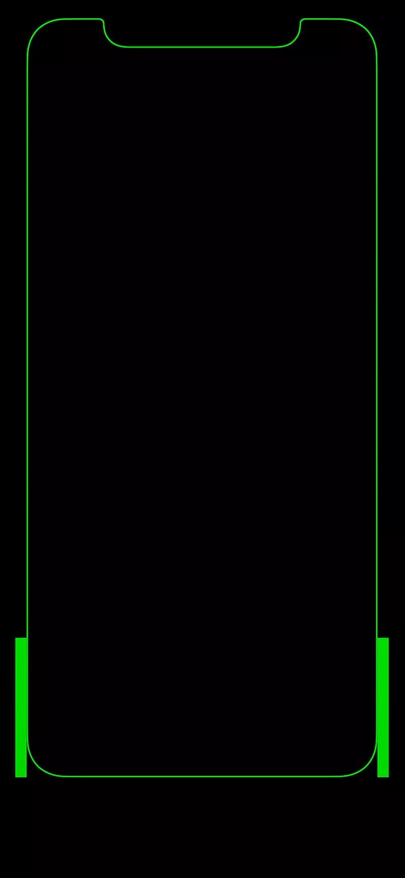 The X green, black, border, edge, green