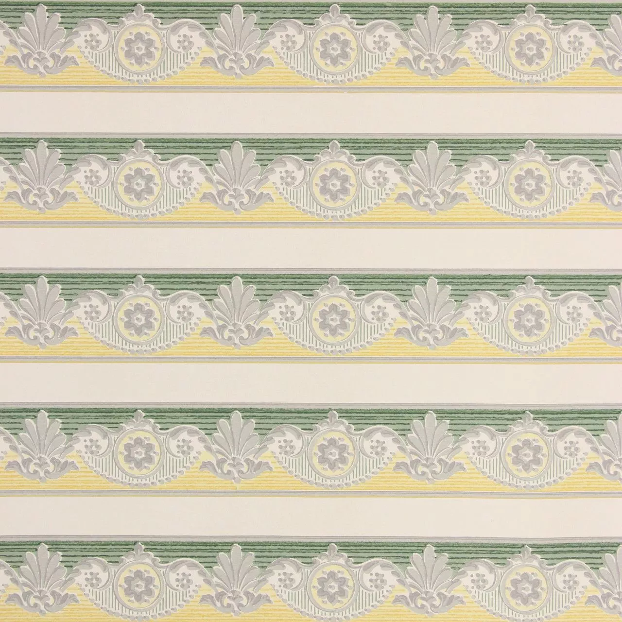 1950s Vintage Wallpaper Border Green