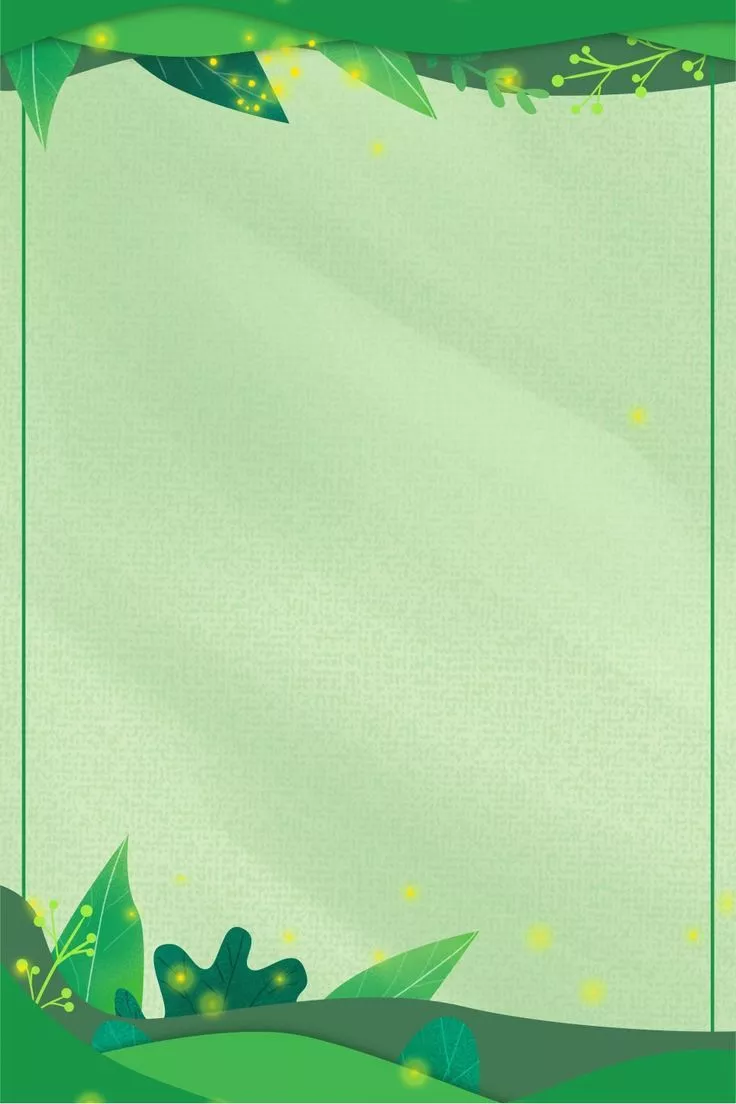 Minimal Spring Plant Border Green